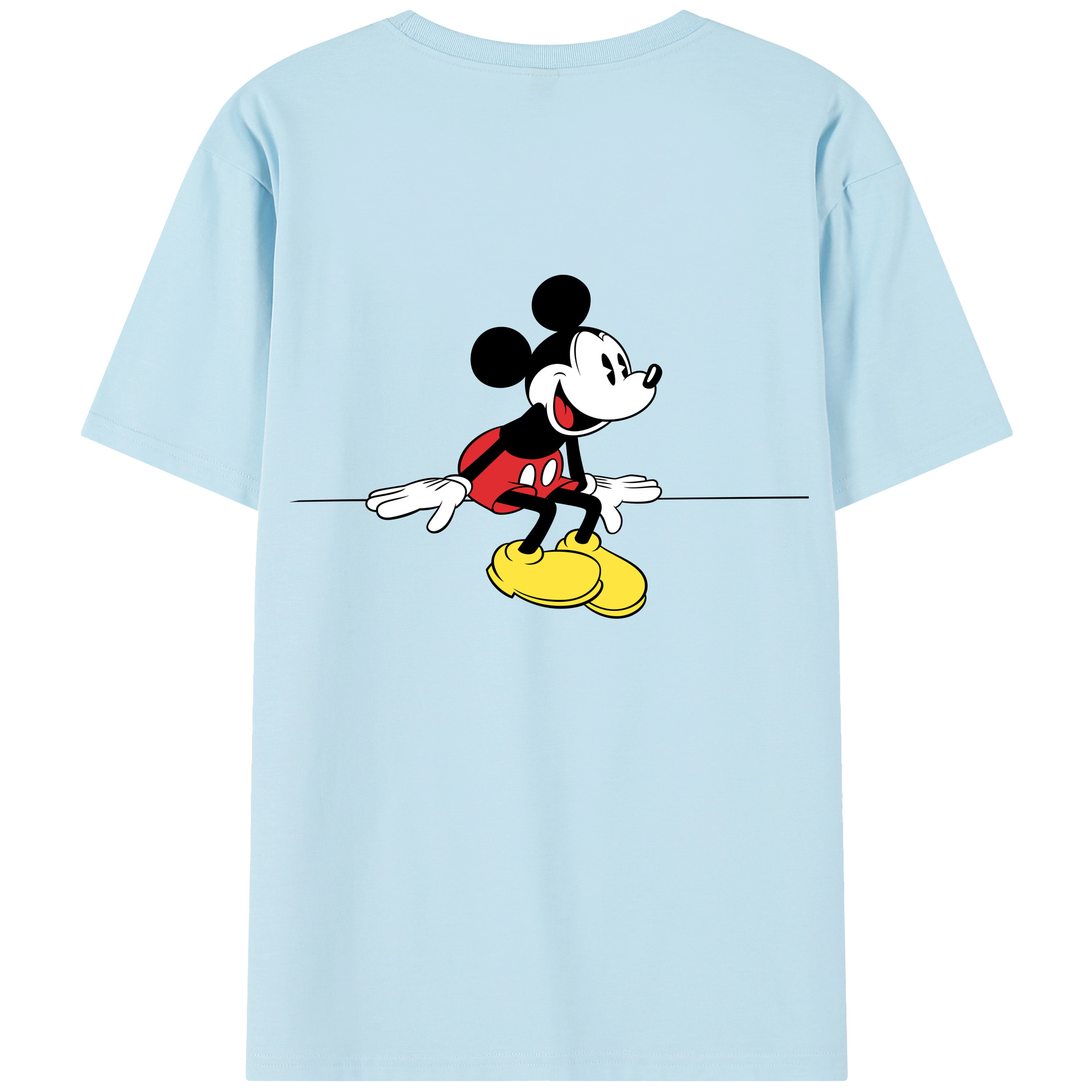 （画像用） ミッキーマウス Mickey Mouse 綿100％半袖Tシャツ（背面プリント）